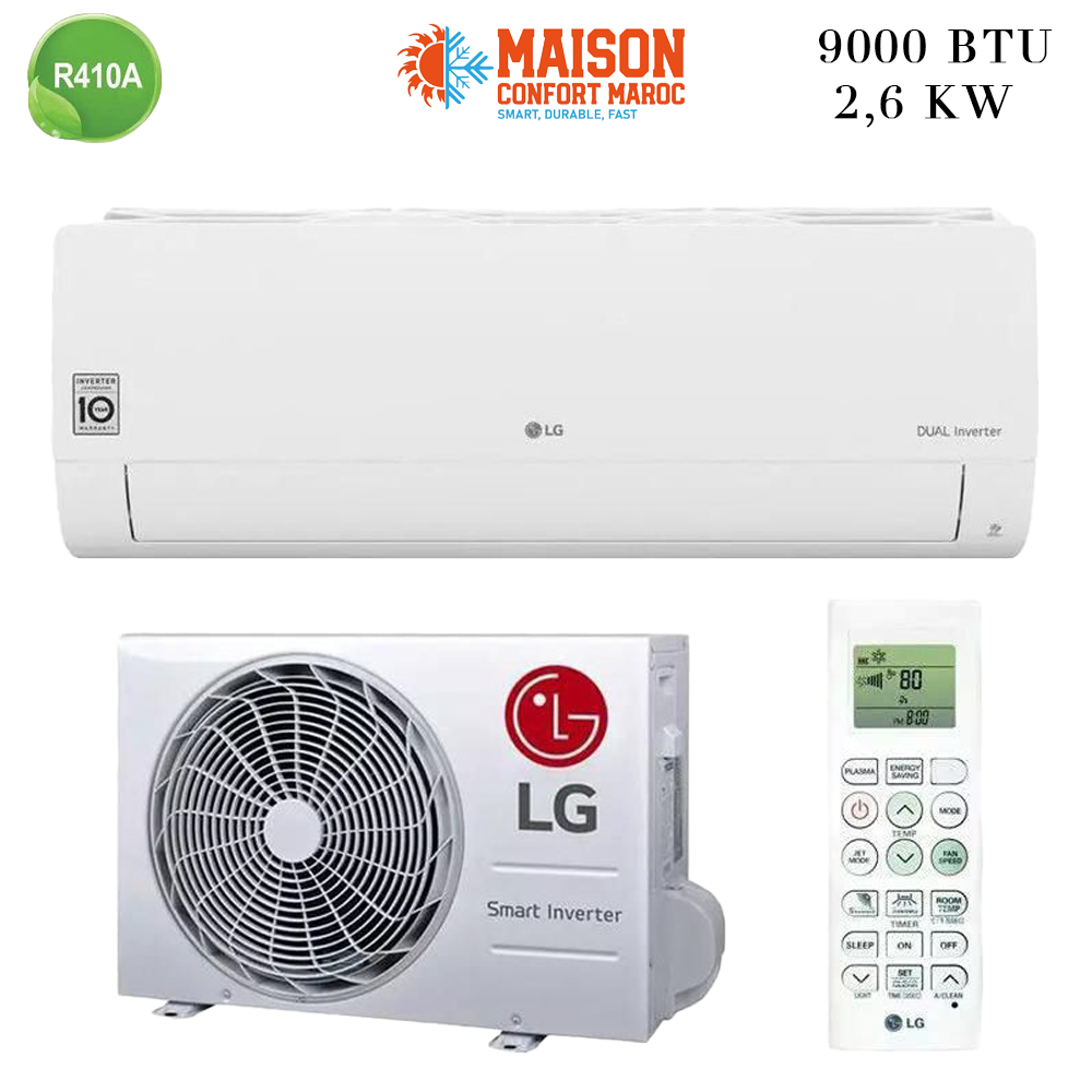 Climatiseur LG 9000 BTU Dual Inverter – Climatiseur silencieux et économique
