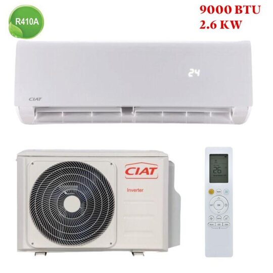 Climatiseur Split Mural CIAT 9000 BTU Inverter au Maroc avec technologie Inverter économique et livraison gratuite.
